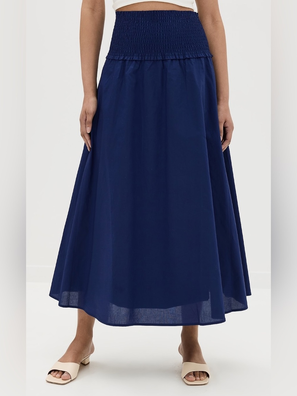 NWT Hill House Delphine Skirt in Navy Sz M